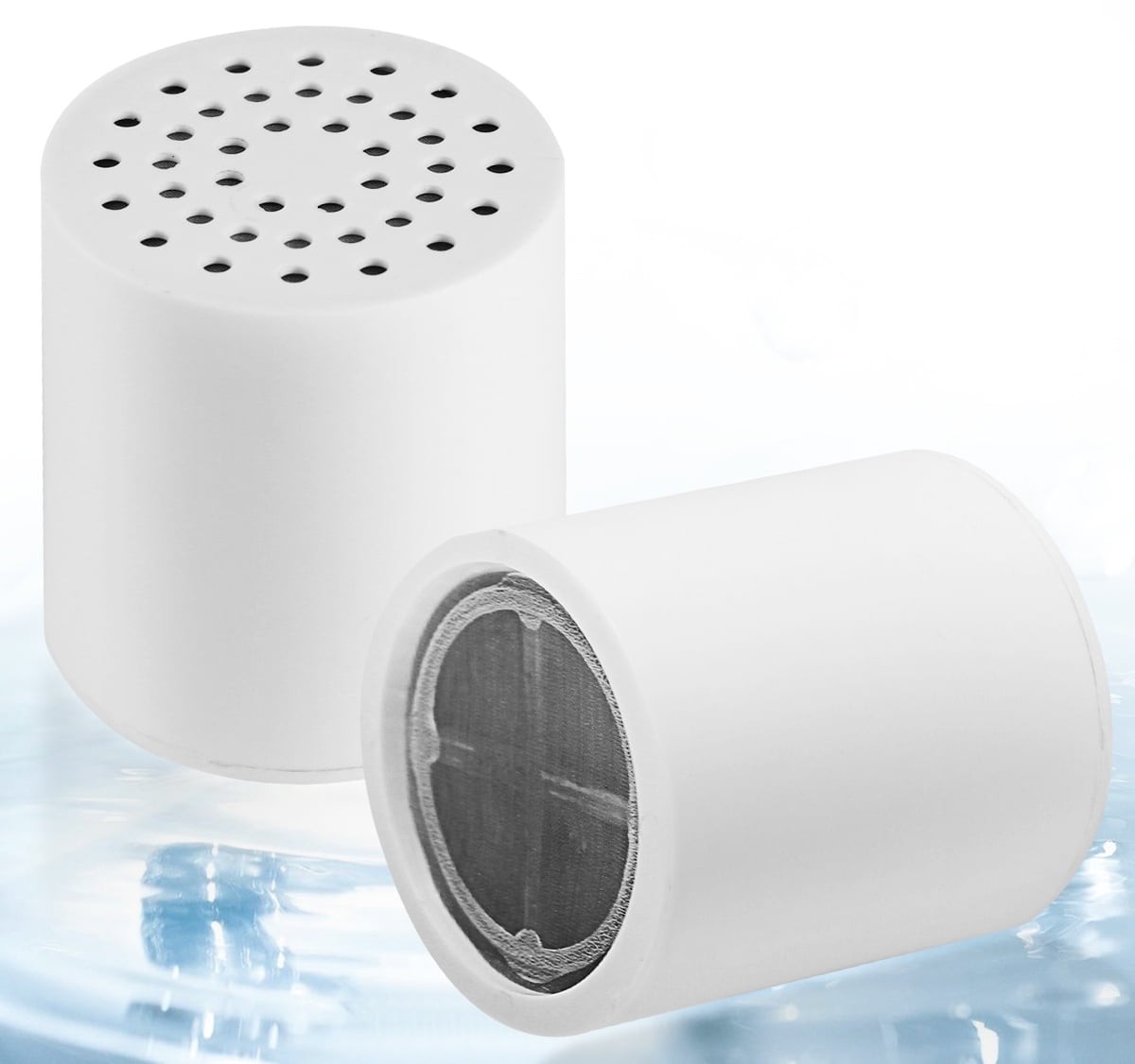 WiseWater 2 Pack 18Stage Shower Filter Replacement Cartridge for Universal Shower Filter