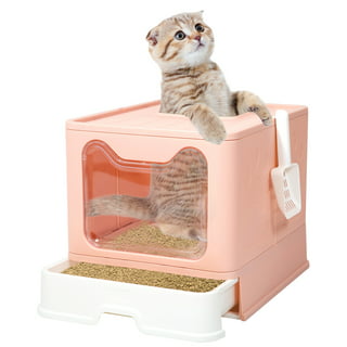 DINZI LVJ Litter Box Furniture, Flip Top Hidden Cat Washroom with Louv –  KOL PET