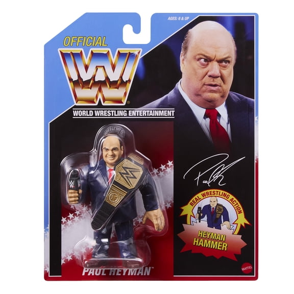 (Wiseman) Paul Heyman - WWE 2026 Retros (Wave 2) Ringside Exclusive Mattel WWE Toy Wrestling Action Figure