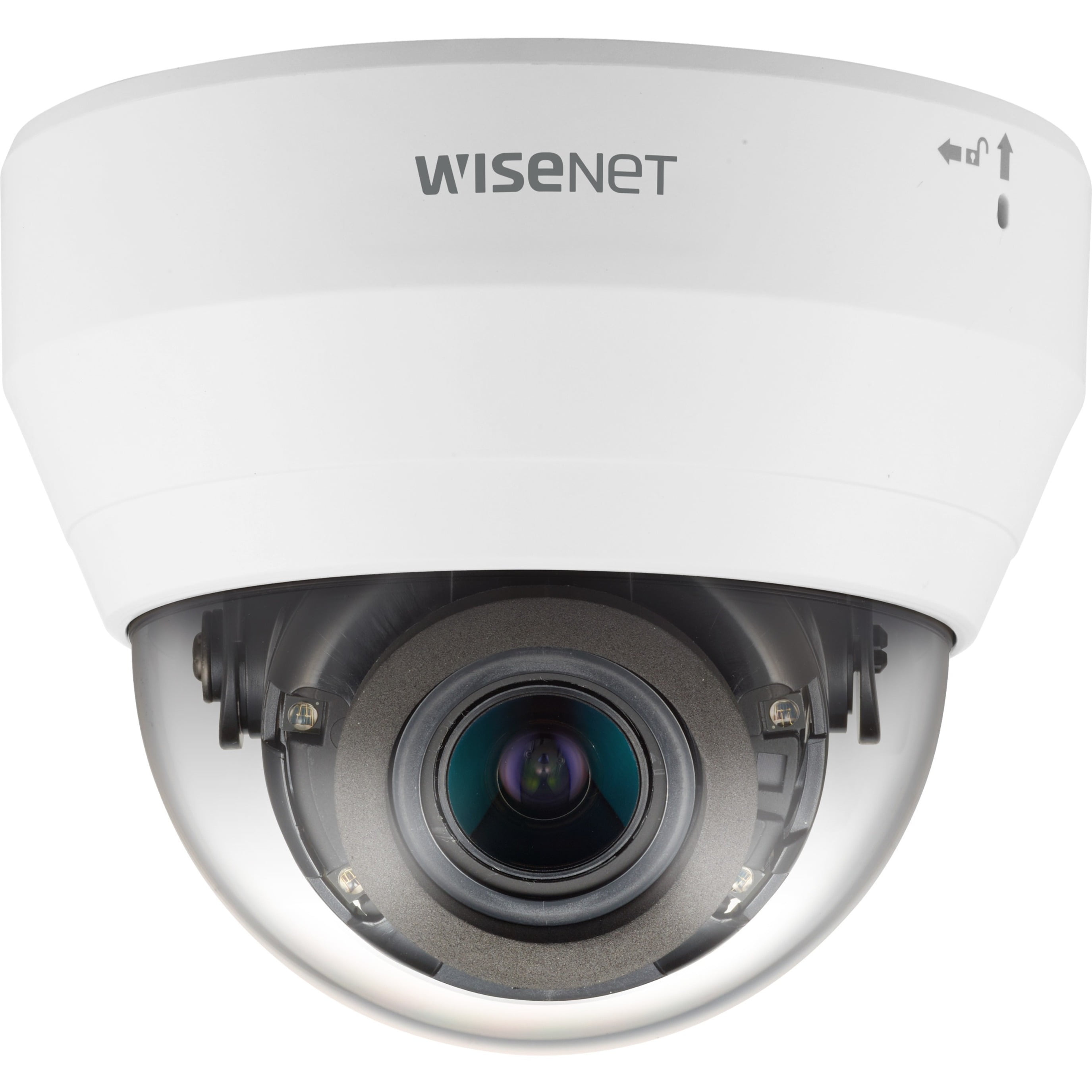 Wisenet QND-7082R 4 Megapixel Indoor Network Camera, Color, Dome, White