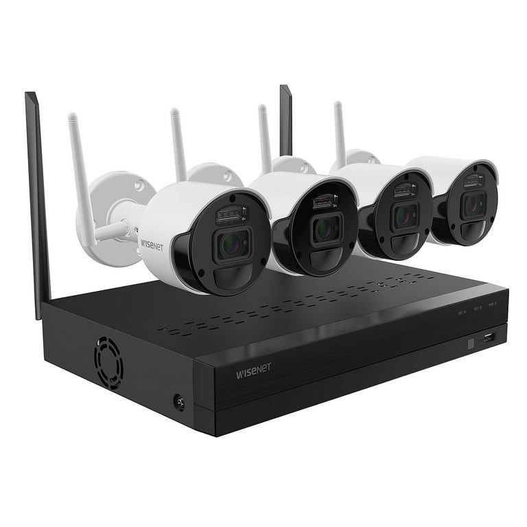 Wisenet SNK-B7307BW 4Ch 1080p Wi-Fi NVR Home Security System, 1TB