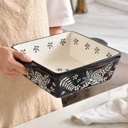 Wisenvoy Baking Dish 8x8 Baking Pan Ceramic Brownie Pan Casserole Dish Hand-painted Bakeware Sets Lasagna Pan
