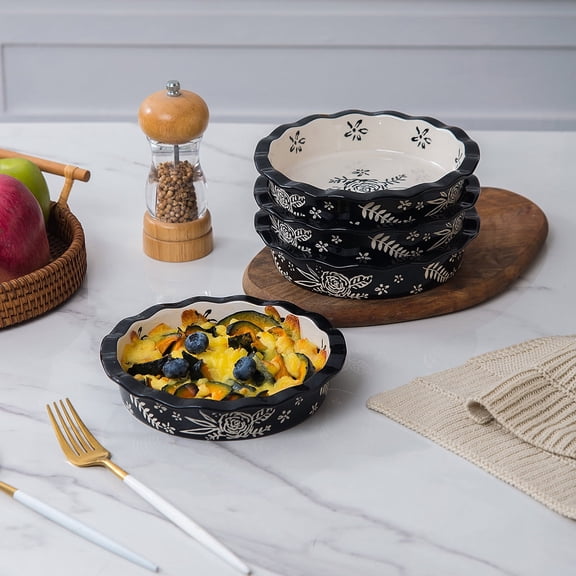 Wisenvoy Mini Pie Pans Ceramic Pie Plate Pie Pan Mini Pie Pans for Baking Pie dish