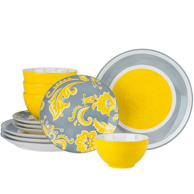 Wisenvoy Plates and Bowls Sets Handpaint Dinnerware Sets Dishes Set