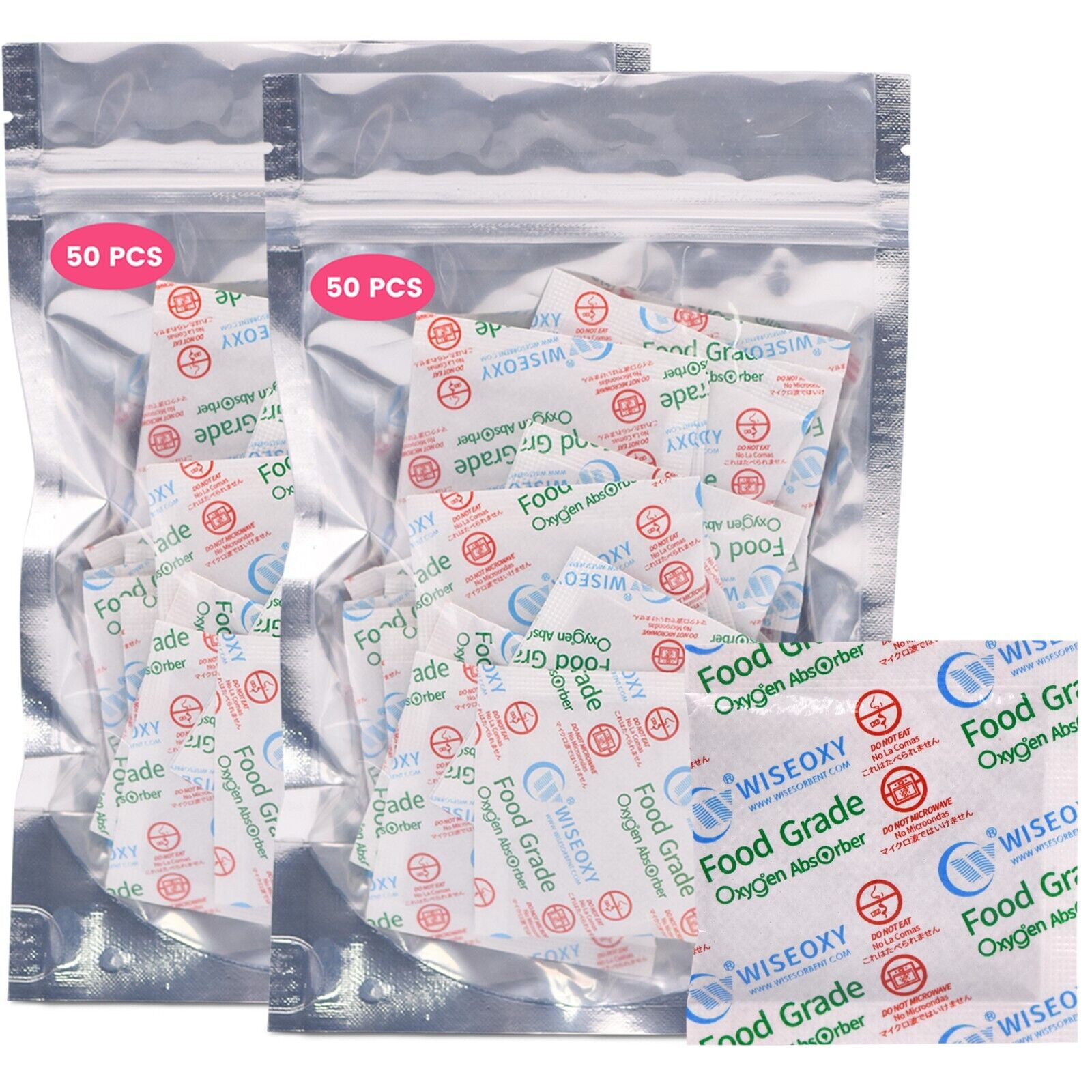 Wisesorb 300CC 100 Packs Oxygen Absorbers for Food Storage, Food Grade