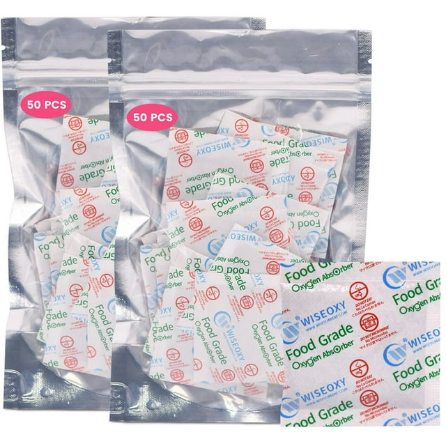 Wisesorb 300CC 100 Packs Oxygen Absorbers for Food Storage, Food Grade