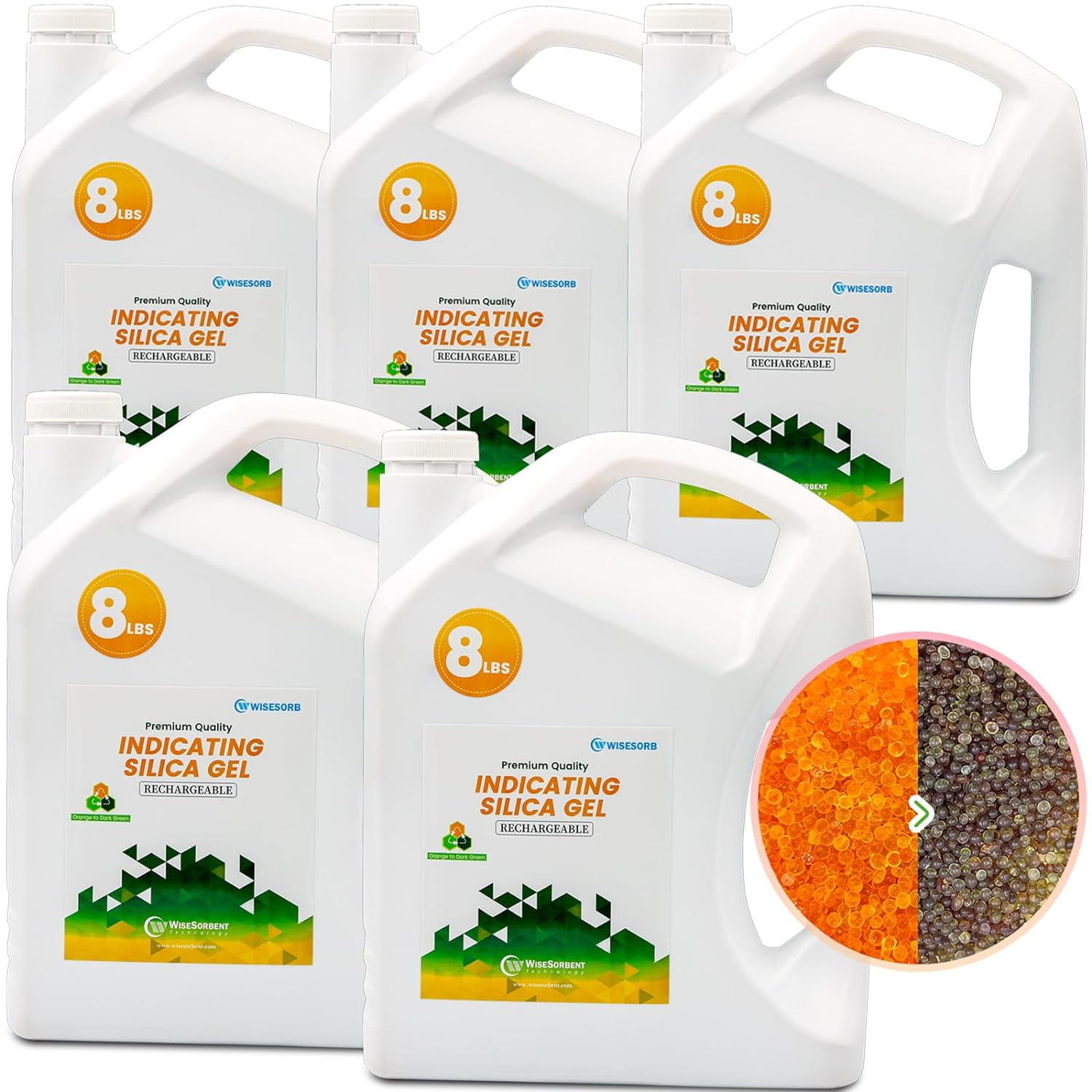 Wisesorb 40LBS Orange Premium Indicating Silica Gel Desiccant Beads