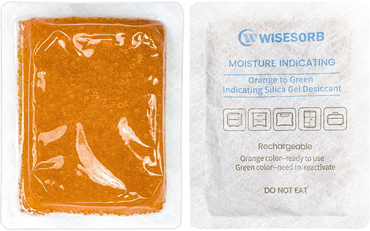 Wisesorb 5 Packs 100 Gram Rechargeable Desiccant Packs Moisture