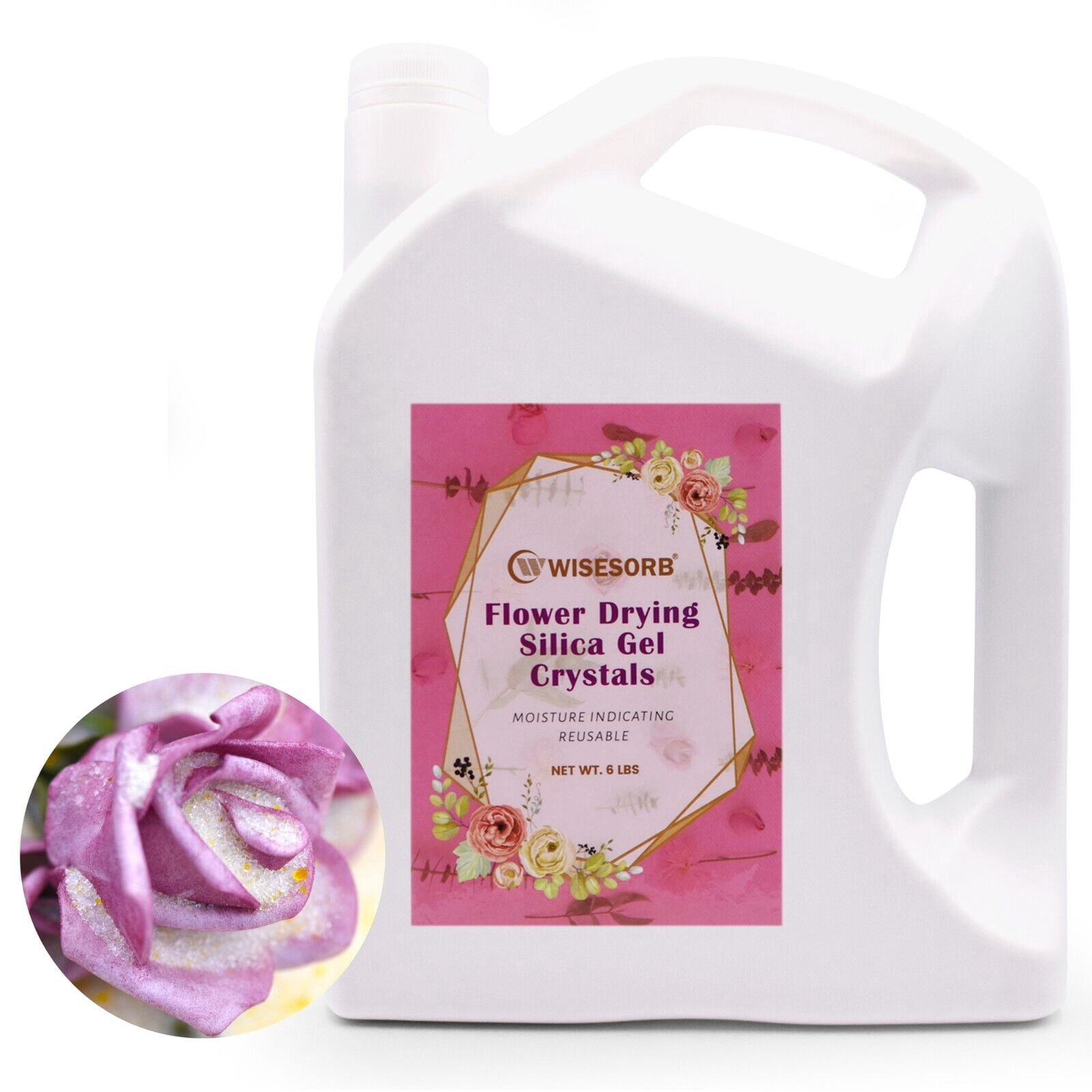 Wisesorb 6LBS Silica Gel Flower Drying Crystals, Color Indicating