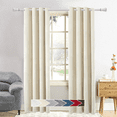 thumbnail image 1 of Wisewater 2 Panels Velvet Curtains Grommet Curtains Luxury Drapes, Light Blocking Curtain, Cream, 52x63 inch, 1 of 8