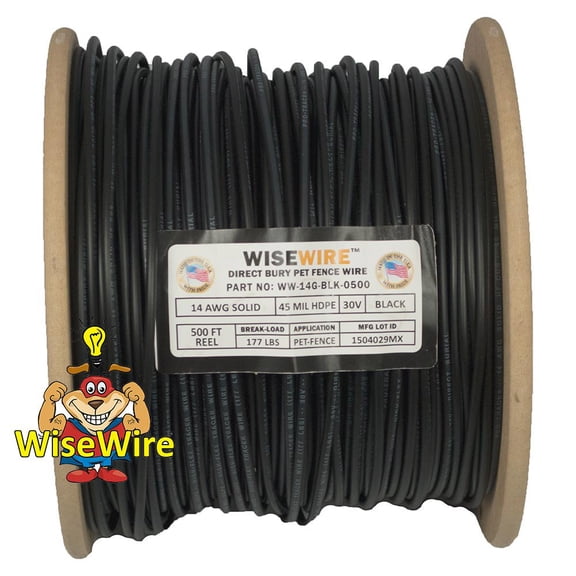 Wisewire Pet Fence Wire-Color:WW-G-P,Quantity:500',Size:18 Gauge