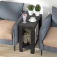 thumbnail image 1 of 2-Tier End Table MDF Sturdy Side Table Nightstand for Living Room Bedroom, 23.6x11.8x23.8inch, 1 of 11