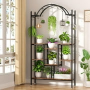 Wisfor Arched Metal Plant Stand Heavy Duty 5 Tier Flower Pot Holder Indoor Outdoor for Garden Home
