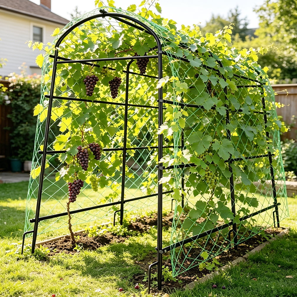 Large U-Shape Garden Trellis Arch Cucumber Trellis Support for Tomato Squash Bean Grapes, 47.24x71.65x87.40 inch