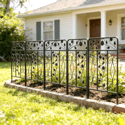 Wisfor Set of 5 Heavy Duty Tall Garden Fence Metal Flower Bed Animal Barrier for Yard Garden,23.6x31.5in
