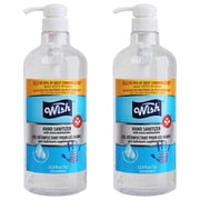 Wish Advanced Hand Sanitizer 33.8oz With Pump Pack of 4 (Package May Vary)