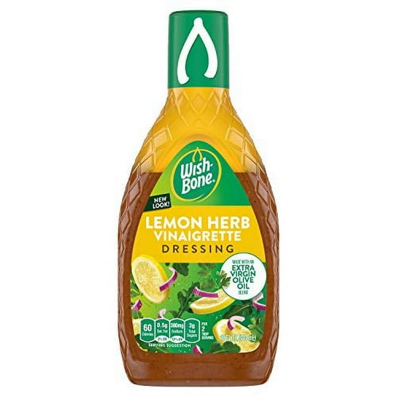 Wish-Bone Extra Virgin Olive Oil Blend Lemon Herb Dressing, 15 FL oz