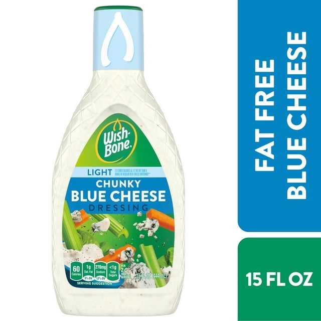Wish-Bone Fat Free Chunky Blue Cheese Salad Dressing 15 fl oz (Pack of 6)