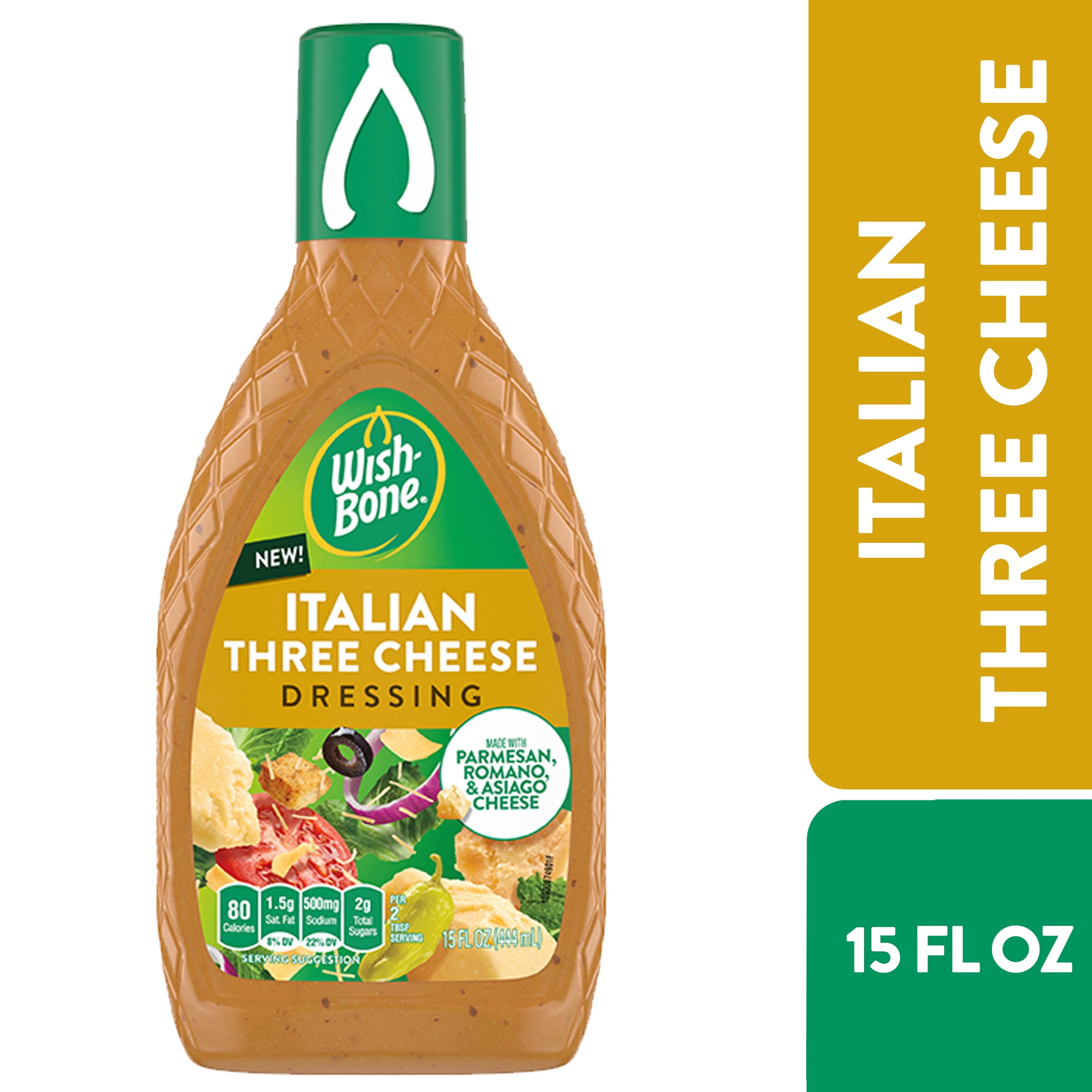 WishBone Italian Three Cheese Salad Dressing, 15 fl oz