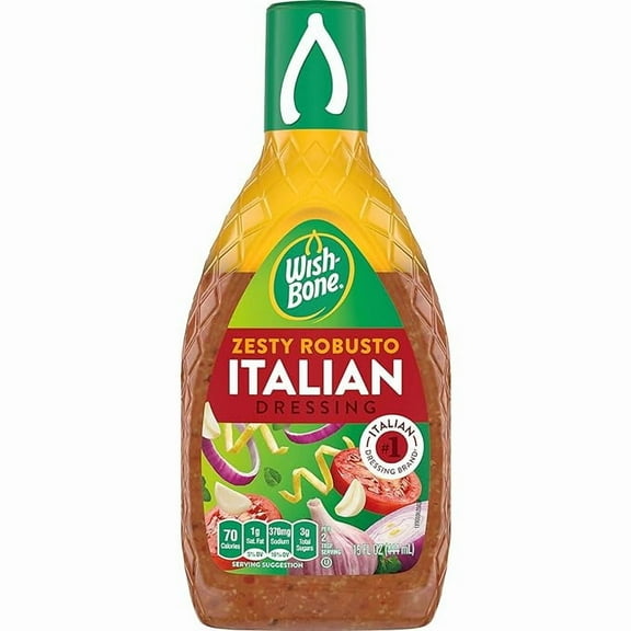 Wish-Bone Zesty Robusto Italian Salad Dressing, 15 FL OZ ( Pack of 2 )