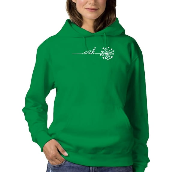 Wish Dandelion W Hearts Hoodie Women -Image by Shutterstock, Female 5X-Large