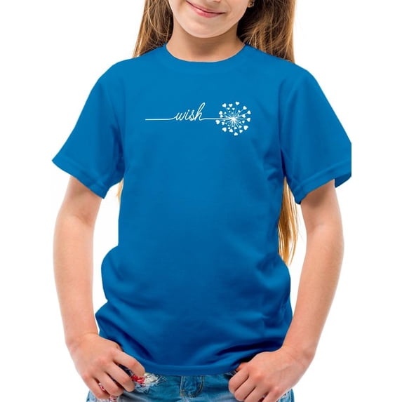 Wish Dandelion W Hearts T-Shirt Juniors -Image by Shutterstock, Medium