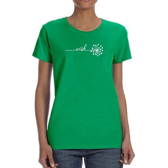 Wish Dandelion W Hearts T-Shirt Women -Image by Shutterstock, Female 4X-Large