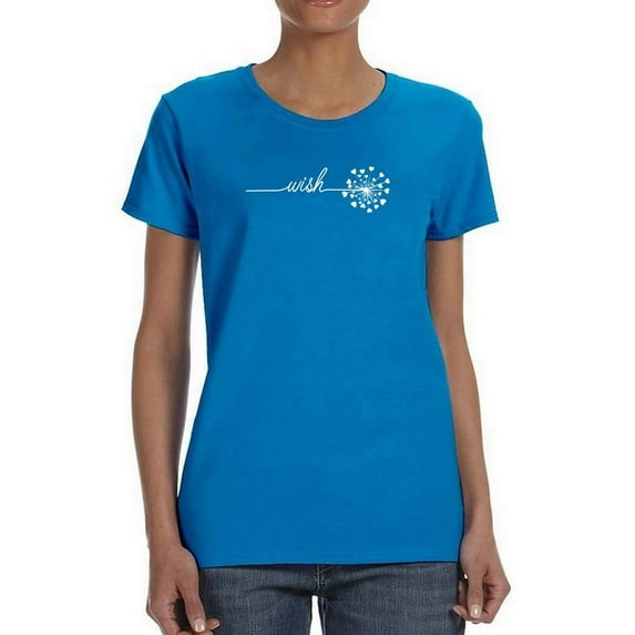 Wish Dandelion W Hearts T-Shirt Women -Image by Shutterstock, Female 4X-Large