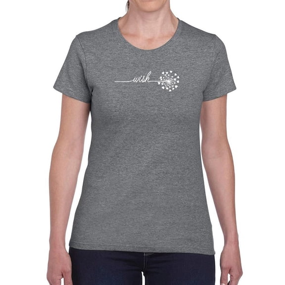 Wish Dandelion W Hearts T-Shirt Women -Image by Shutterstock, Female 5X-Large