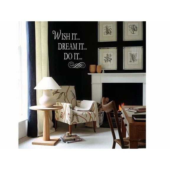 Wish Dream Home Decor Bedroom Vinyl Wall Art Decal Words Lettering