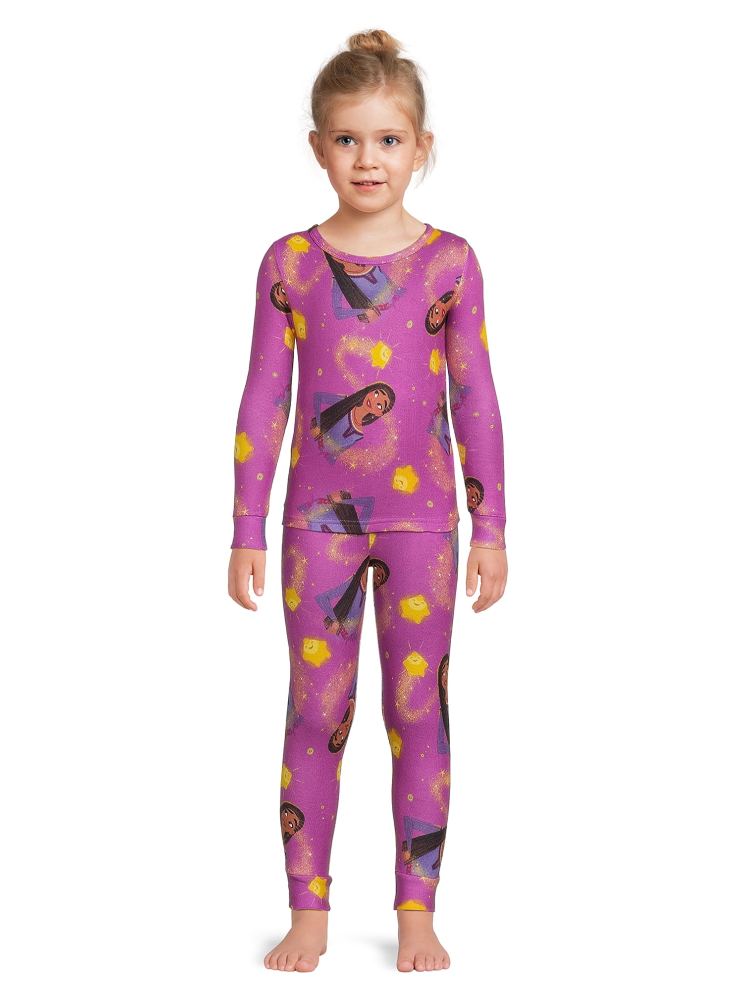 Disney Wish Girls Long Sleeve Top and Leggings Set, 2-Piece Set, Sizes 4/5-14/16, Girl's, Size: 10/12, Purple