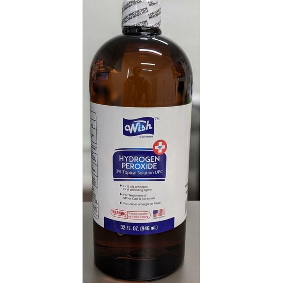 Wish Hydrogen Peroxide 3% 32oz Pack of 3