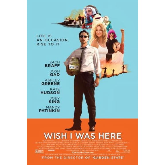Wish I Was Here Poster 12x16 Print on Metal Sign 12in x 16in Multi-Color Square Adults Best Posters
