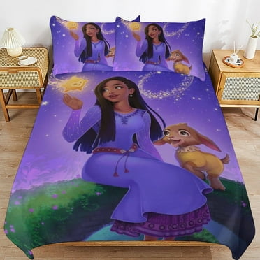 Wish Kids 3-Piece Bed Set Wish Movie Twin Bedding Set with Quilt Cover and Pillowcases Gifts for Girls Boys