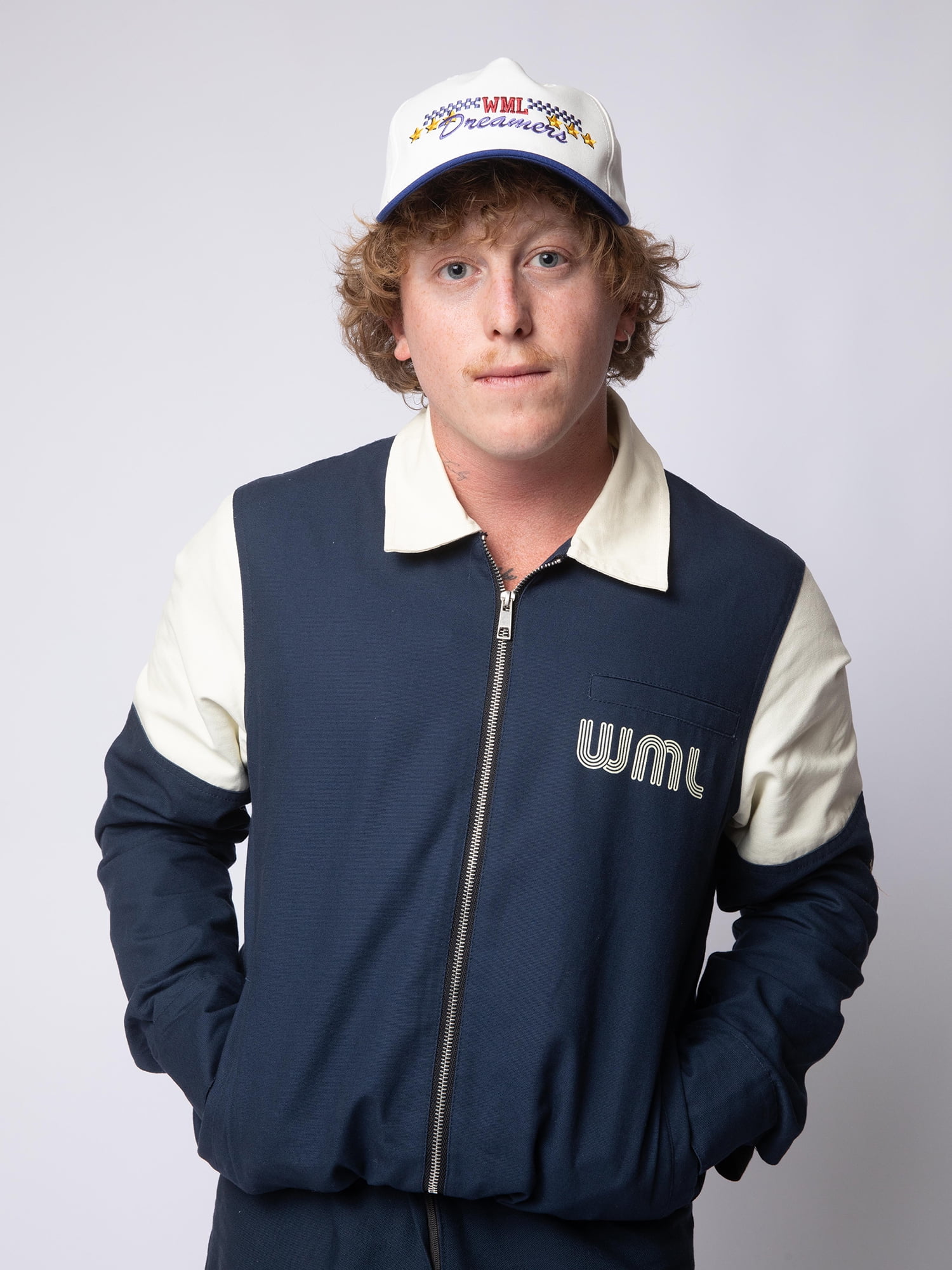 Wish Me Luck Men's Dreamer's Graphic Print Workwear Style Jacket, Sizes S-3XL