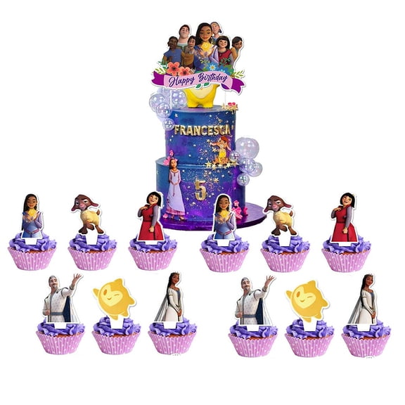 Wish Movie Cake Topper Cupcake Set Themed Birthday Party Supplies Decoration Decor Kit