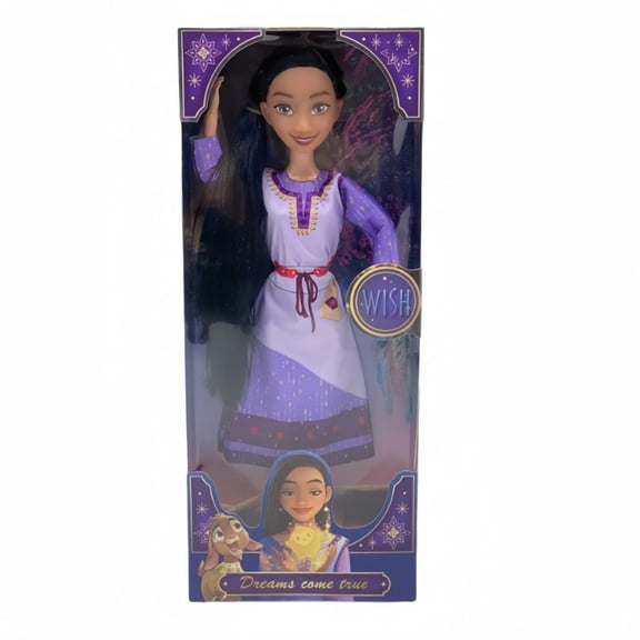 Wish Singing Asha of Rosas Fashion Plush - Star Figure, Posable with Removable Outfit Desktop Figures Ornaments Decora Craft Collectible (Asha-Style2)