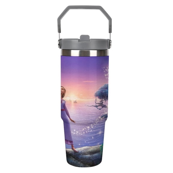 Wi-sh Tumbler with Lid 30Oz Water Cup Vacuum Insulated Stainless Steel Water Bottle