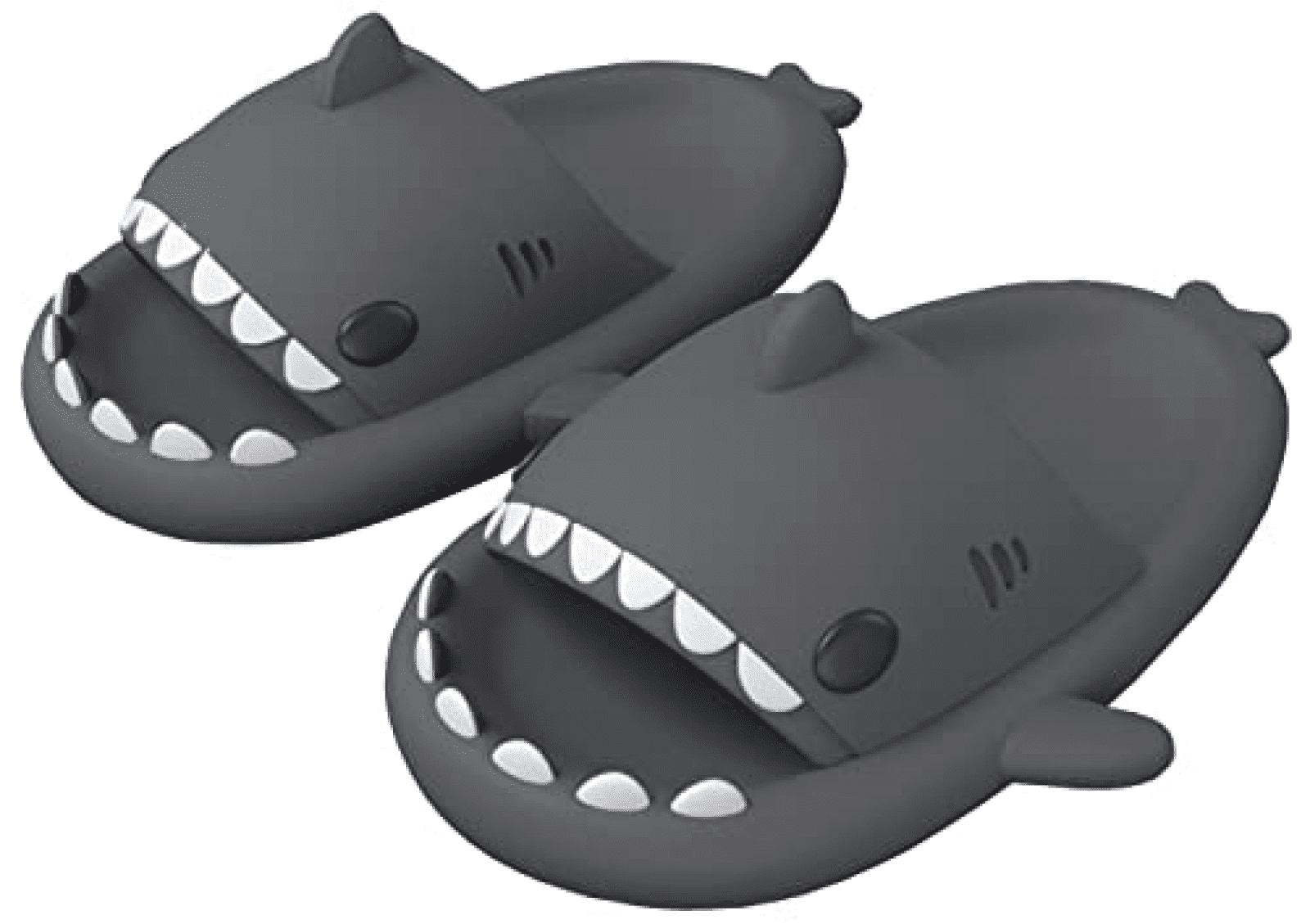 Wish Unisex Shark Slides Non-Slip Novelty Open Toe Sandals