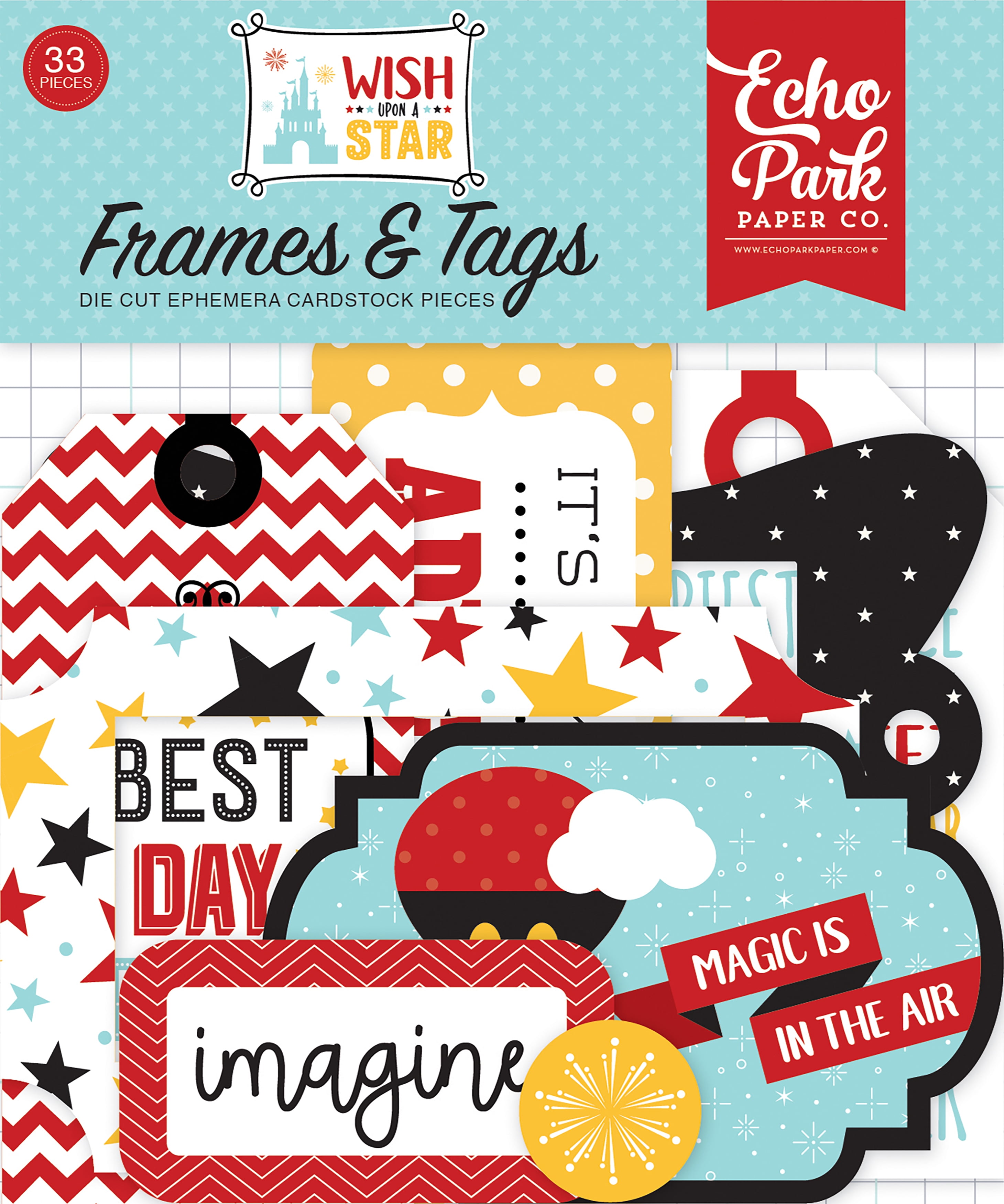 Wish Upon A Star Cardstock Die-Cuts 33/Pkg-Frames & Tags