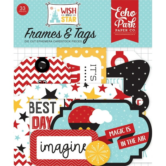 Wish Upon A Star Cardstock Die-Cuts 33/Pkg-Frames & Tags