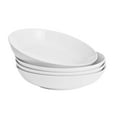 thumbnail image 1 of WishDeco White Pasta Bowls Set of 4, Porcelain Salad Bowls 37 oz, Wide and Shallow Serving Bowl 9 Inch, Large Pasta Plates, Serving Dishes for Soup, Dinner, Microwave and Dishwasher Safe, 1 of 8