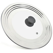 WishDirect Universal Lid for Pots and Pans - One Size Fits All 8.25-12 inch Pots Frying Pans Skillets Woks - Gray Handle