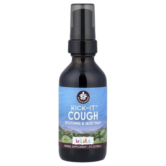 WishGarden Herbs Kids, Kick-It Cough Soothing & Quieting, 2 fl oz (59 ml)