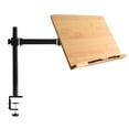 thumbnail image 1 of Book Stand with Clamp, 15.4 x 11 Inches Book Holder for Reading Hands Free, Aluminum Alloy and Bamboo Material Build, Table Side Design, Suitable for Readers, Students and Children, 1 of 8