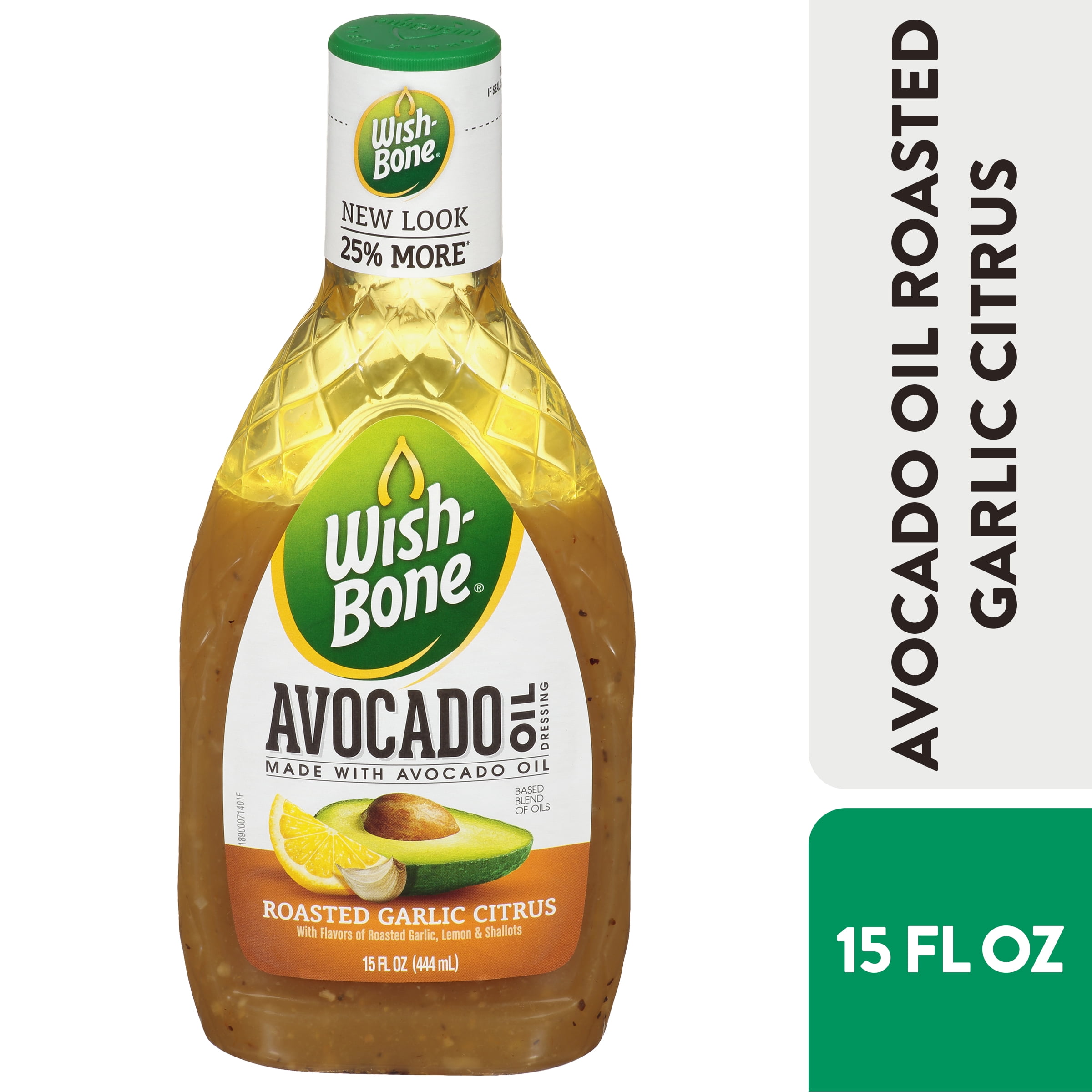 Wishbone Avocado Oil Roasted Garlic Citrus Dressing, 15 FL OZ