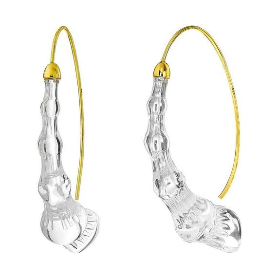 Wishbone Bamboo Lucite Earrings