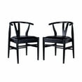thumbnail image 1 of Wishbone Dining Chairs - Set of 2 - Black Finish, 1 of 9
