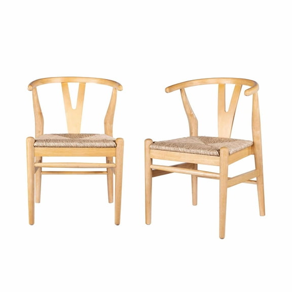 Wishbone Dining Chairs - Set of 2 - Natural Finish