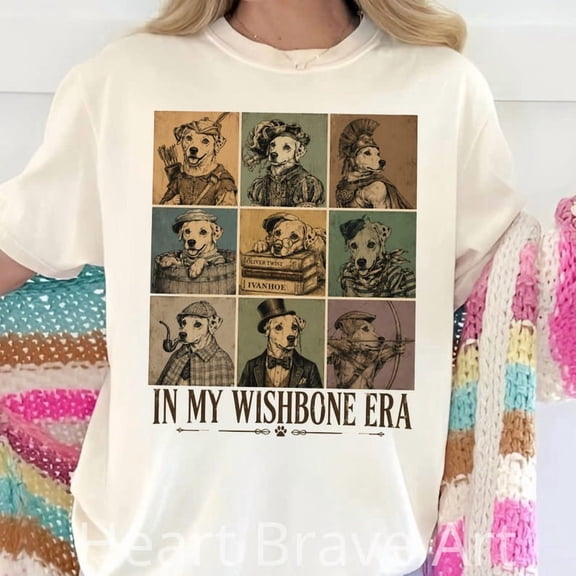 Wishbone Dog Shirt, Literary Dog Lover Shirt, In My Wishbone Era Sweater, Literary Dog Lover, Jack Russell Bookworm Shirt, 90s TV Fan Gift